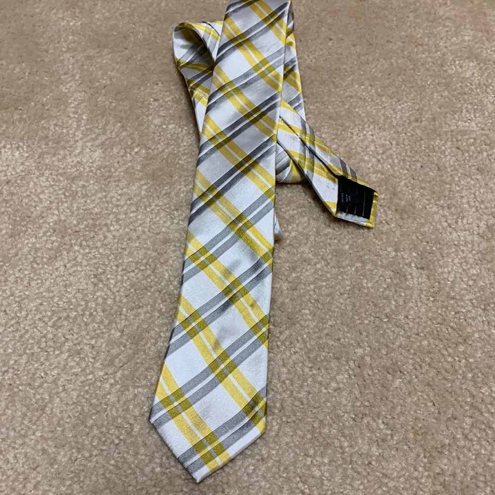 Yellow and Gray Express Tie